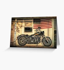 Harley Davidson Fetter Junge Grußkarte
