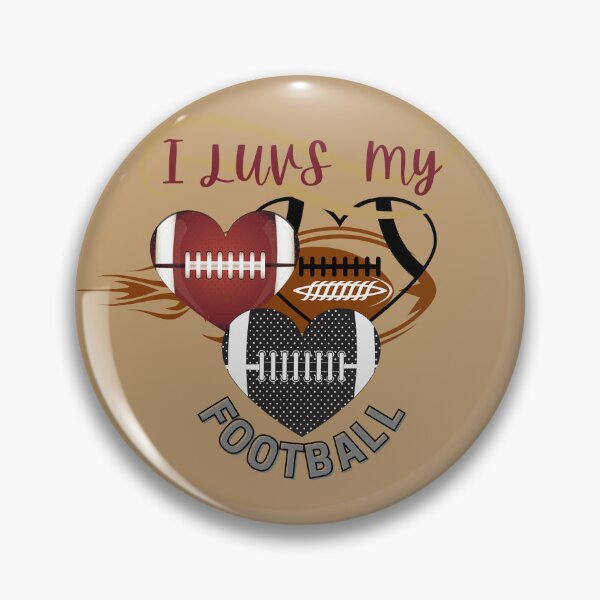 Item preview, Three Football Hearts I Luvs My Football designed and sold by LanaDevon.