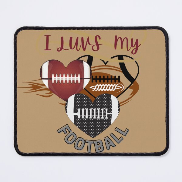 Item preview, Three Football Hearts I Luvs My Football designed and sold by LanaDevon.