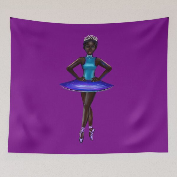 Item preview, Ballerina Noor #4 - Dance - beautiful  black African American ballerina with corn rows dancing ballet designed and sold by Artonmytee.
