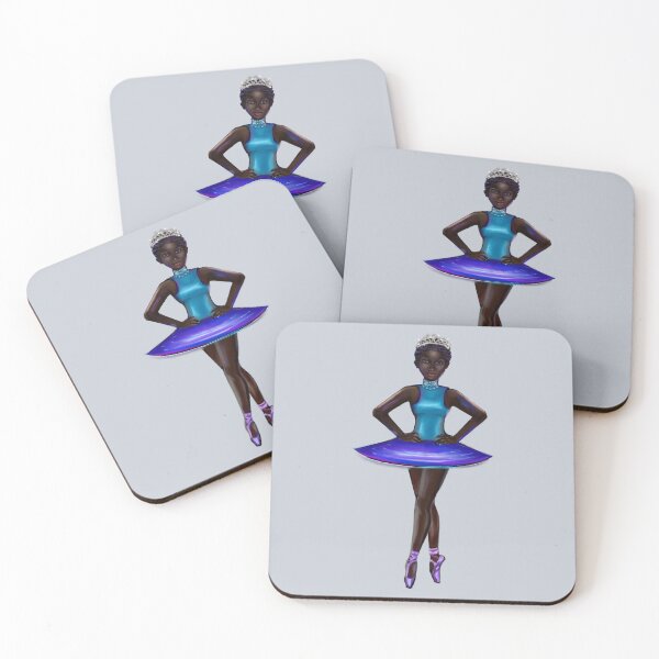 Item preview, Ballerina Noor #4 - Dance - beautiful  black African American ballerina with corn rows dancing ballet designed and sold by Artonmytee.