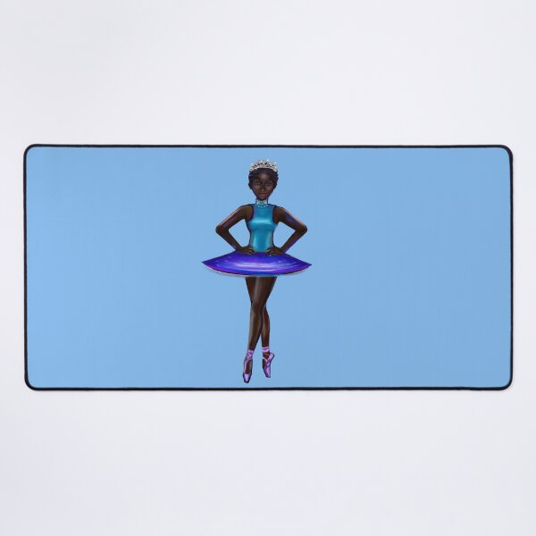 Item preview, Ballerina Noor #4 - Dance - beautiful  black African American ballerina with corn rows dancing ballet designed and sold by Artonmytee.