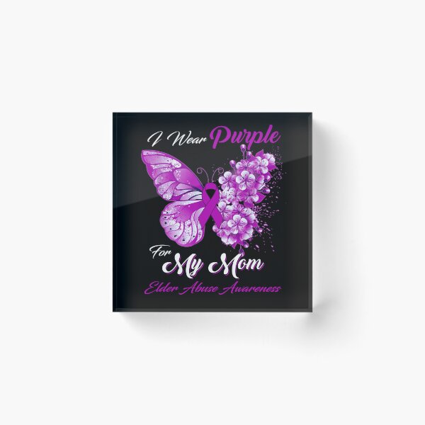 Item preview, I Wear Purple For My Mom Elder Abuse Awareness Butterfly Ribbon Gifts designed and sold by Adropine.