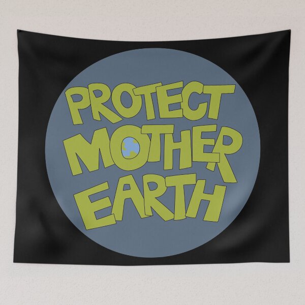 Item preview, Protect Mother Earth Illustrated Text Badge Climate Ambassadors designed and sold by AngelDawnDesign.