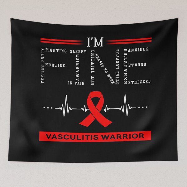 Item preview, I'm Fine Vasculitis Warrior Support Vasculitis Awareness Gifts designed and sold by rechardtee.