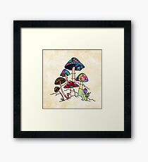 Garden of Shroomz Framed Print