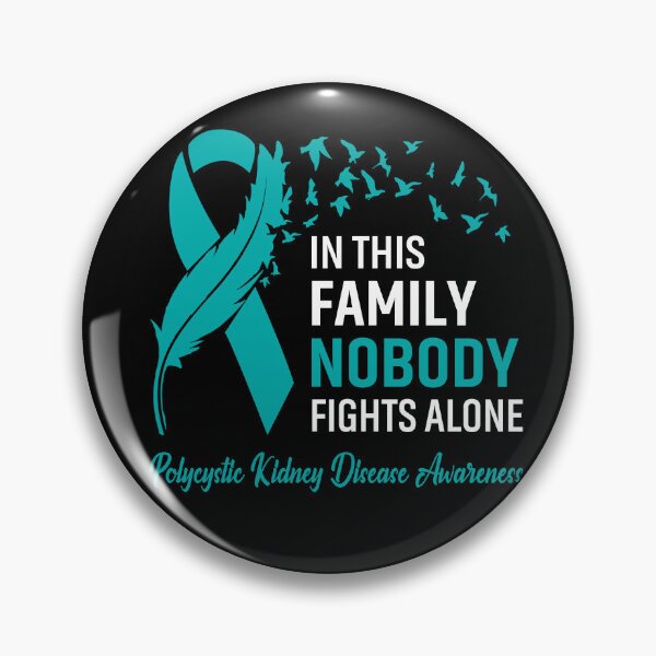 Item preview, In This Family Nobody Fights Alone Polycystic Kidney Disease Awareness Feather Ribbon designed and sold by frechettee.