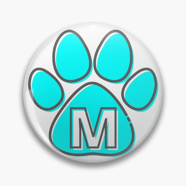 Item preview, Blue Paw Monogram M designed and sold by Coffee Lifestyle.