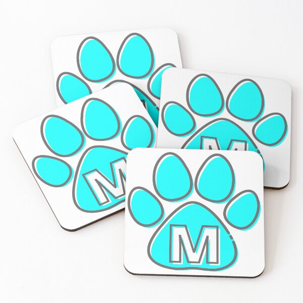 Item preview, Blue Paw Monogram M designed and sold by Coffee Lifestyle.