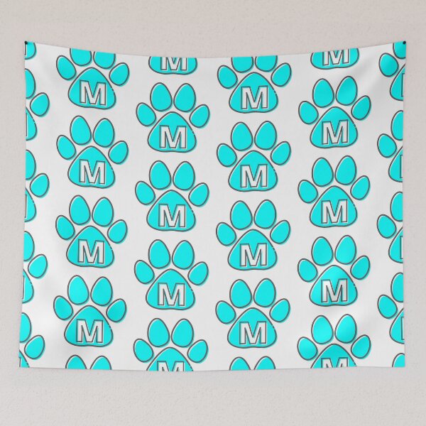 Item preview, Blue Paw Monogram M designed and sold by Coffee Lifestyle.