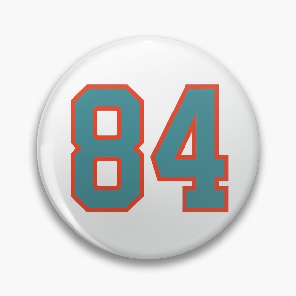 Item preview, 84 number, aqua orange lucky sports eighty four designed and sold by ArtIsParty.