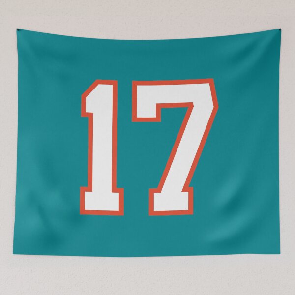 Item preview, Sports Number 17, white orange color lucky sport seventeen designed and sold by ArtIsParty.