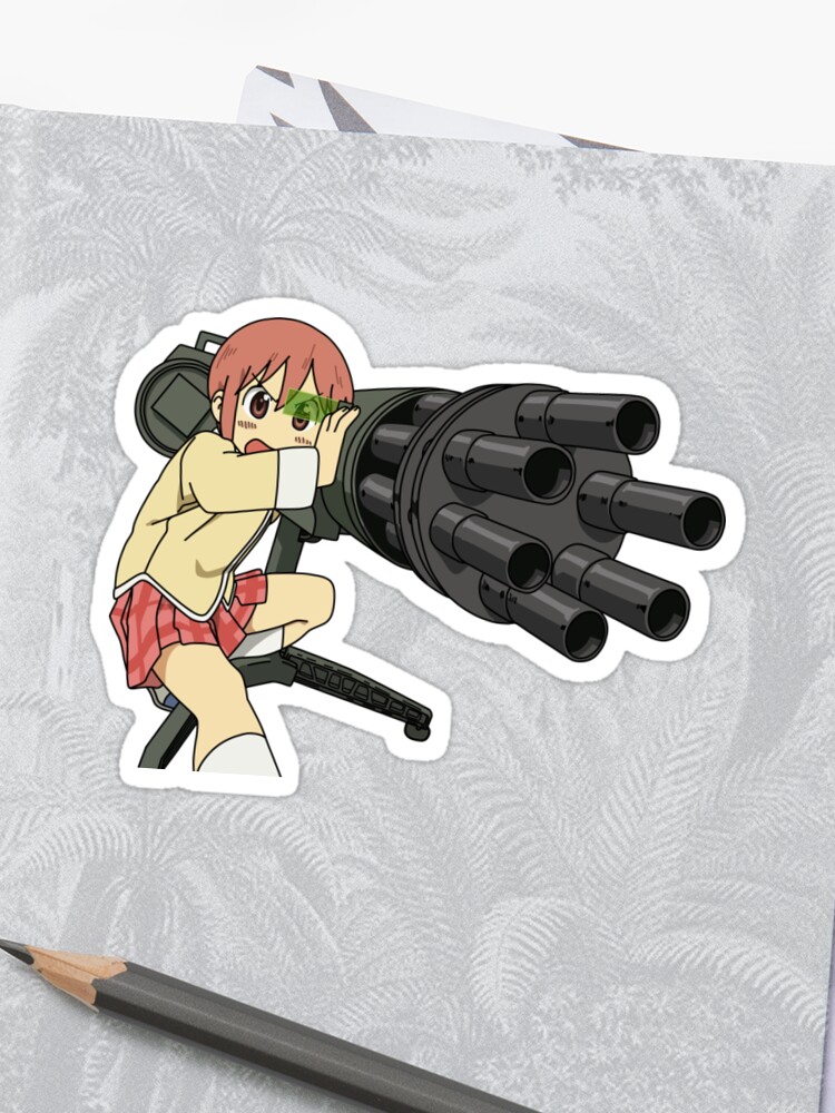 Nichijou Misato Minigun Sticker