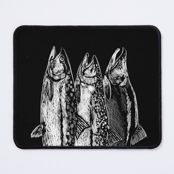 Item preview, Salmon sketch art white chalk designed and sold by James Allender.