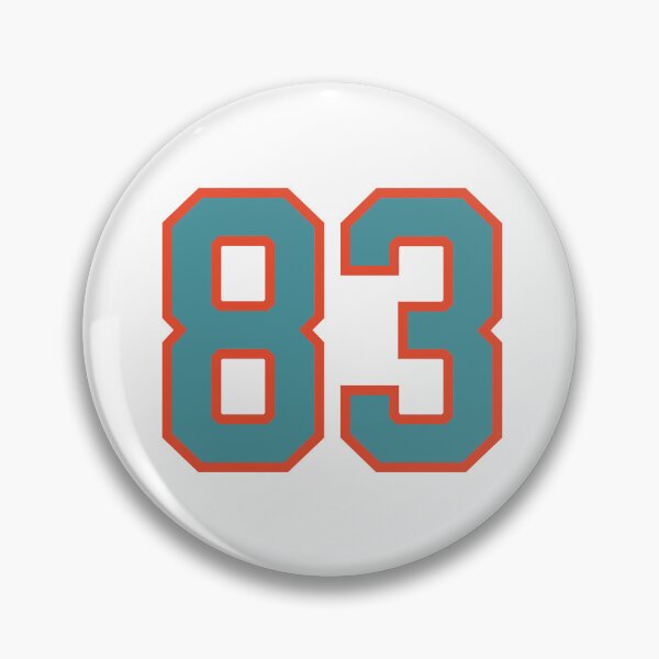 Item preview, 83 number, aqua orange lucky sports eighty three designed and sold by ArtIsParty.
