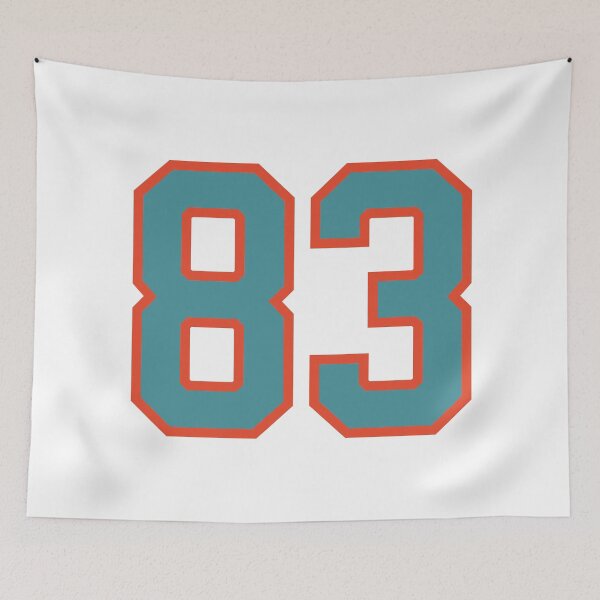 Item preview, 83 number, aqua orange lucky sports eighty three designed and sold by ArtIsParty.