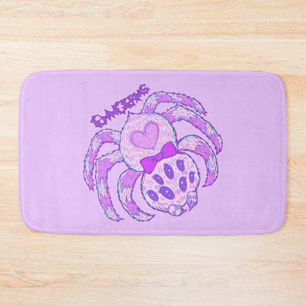 Halloween Vibes - Bat Flying Across the Full Moon Bath Mat for Sale by  humnoo