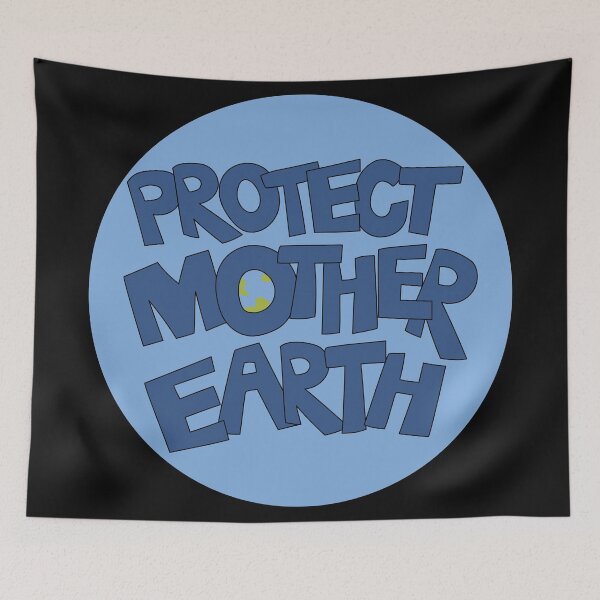 Item preview, Protect Mother Earth Illustrated Text Badge Climate Ambassadors designed and sold by AngelDawnDesign.