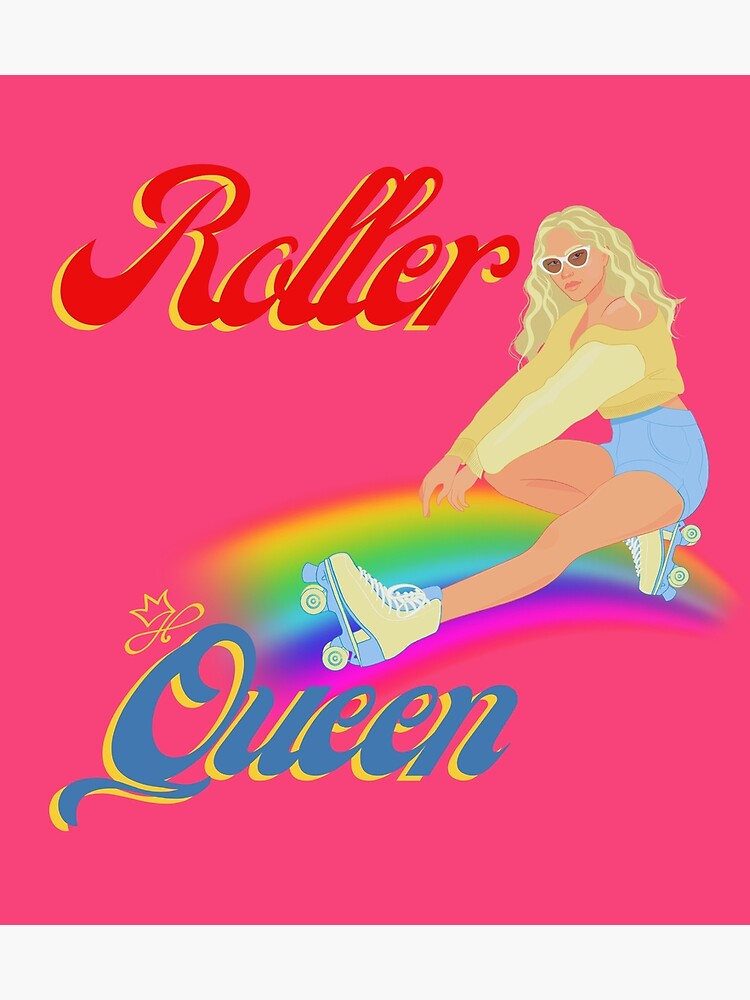 "Hip Funky Roller Queen Roller Skate Design" Poster for Sale by