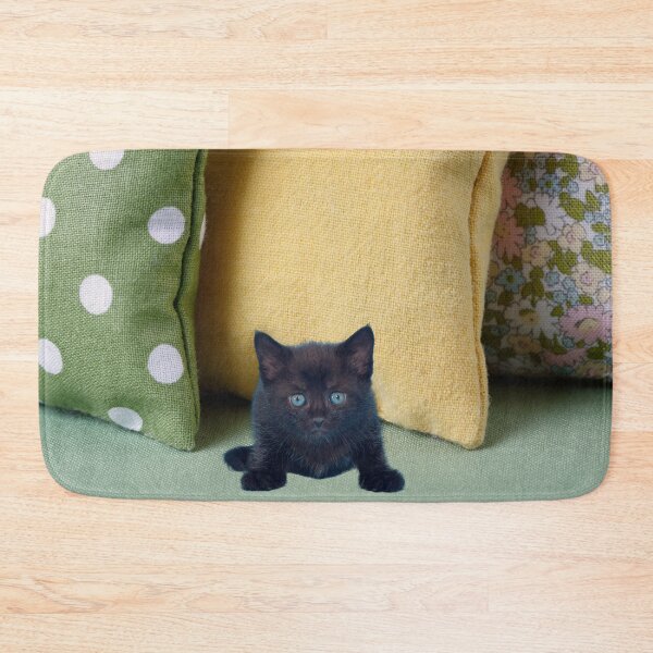 Item preview, Cute black kitten with beautiful blue eyes, unique gift ideas for cat lovers, cat owners, cat mom’s and cat dad’s  designed and sold by haRexia.