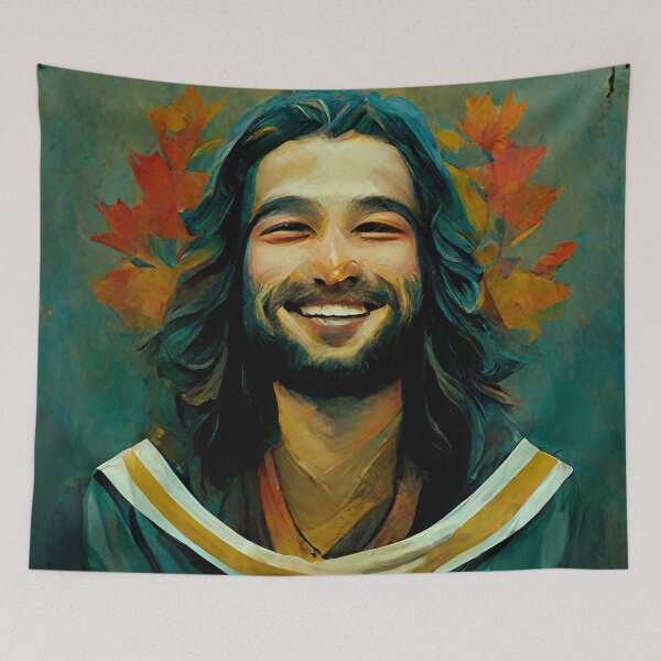 Item preview, Jesus smiling designed and sold by Shargaas.