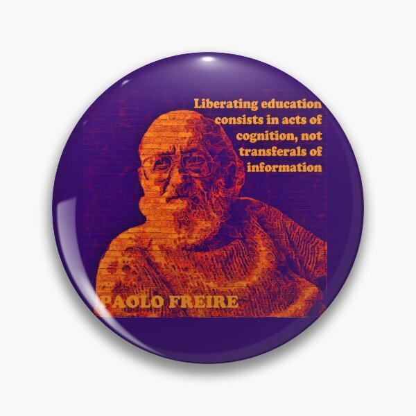 Item preview, Paolo Freire Pedagogy of the Oppressed Quote on Liberating Education Psychadelic Orange designed and sold by Tony Cisse.