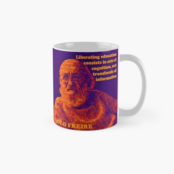 Item preview, Paolo Freire Pedagogy of the Oppressed Quote on Liberating Education Psychadelic Orange designed and sold by Tony Cisse.