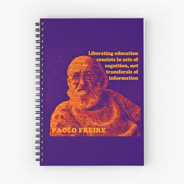 Item preview, Paolo Freire Pedagogy of the Oppressed Quote on Liberating Education Psychadelic Orange designed and sold by Tony Cisse.