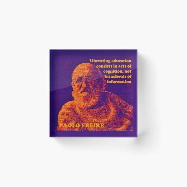 Item preview, Paolo Freire Pedagogy of the Oppressed Quote on Liberating Education Psychadelic Orange designed and sold by Tony Cisse.