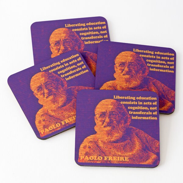 Item preview, Paolo Freire Pedagogy of the Oppressed Quote on Liberating Education Psychadelic Orange designed and sold by Tony Cisse.