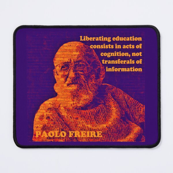 Item preview, Paolo Freire Pedagogy of the Oppressed Quote on Liberating Education Psychadelic Orange designed and sold by Tony Cisse.