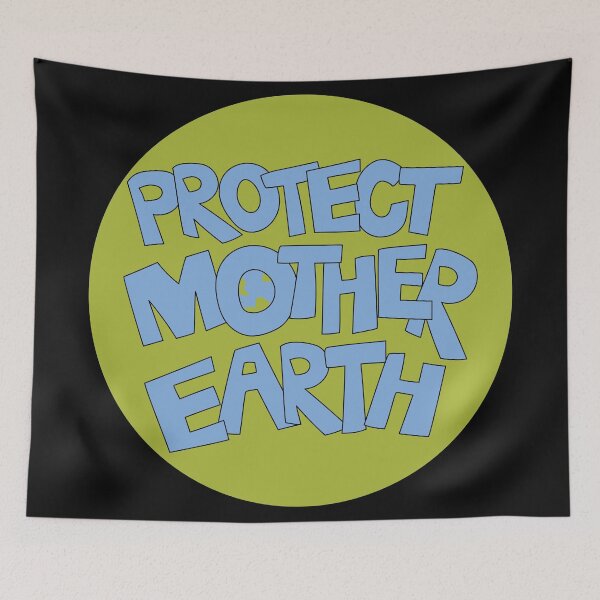 Item preview, Protect Mother Earth Illustrated Text Badge Climate Ambassadors designed and sold by AngelDawnDesign.