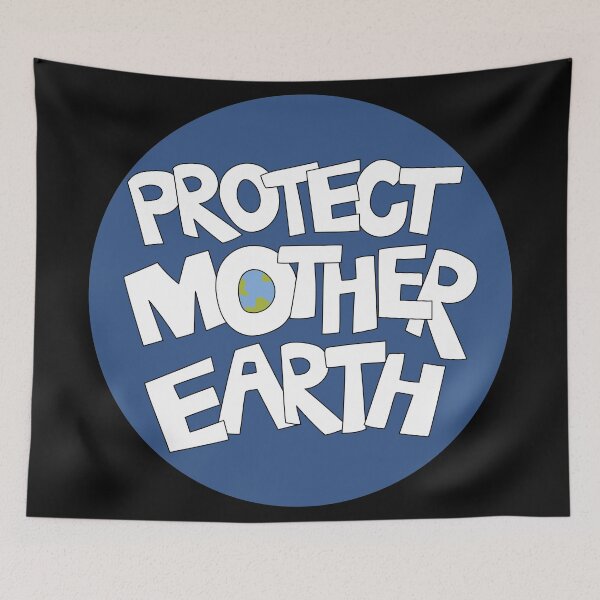 Item preview, Protect Mother Earth Illustrated Text Badge Climate Ambassadors designed and sold by AngelDawnDesign.