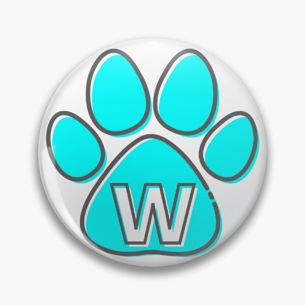 Item preview, Blue Paw Monogram W designed and sold by Coffee Lifestyle.