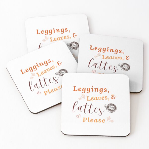 Item preview, Fall Vibes - Leggings Leaves and Lattes Please  designed and sold by NotablyDesigned.