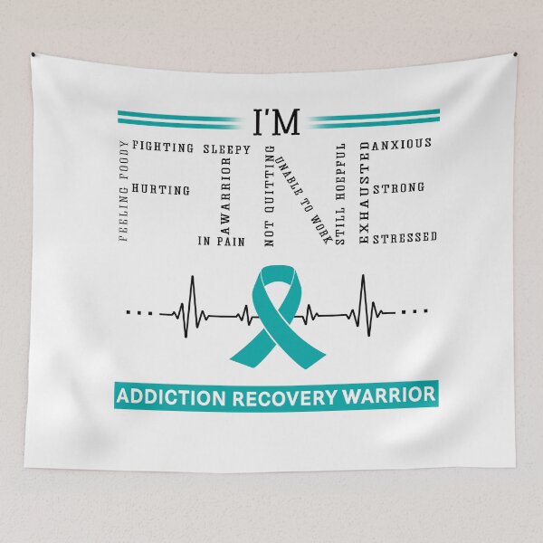 Item preview, I'm Fine Addiction Recovery Warrior Support Addiction Recovery Awareness Gifts designed and sold by rechardtee.