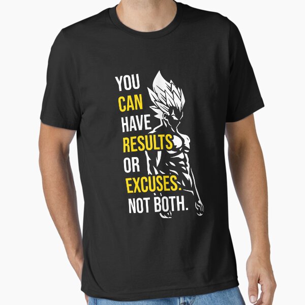 Item preview, Results vs Excuses - Vegeta Gym Motivational designed and sold by gohanflex.