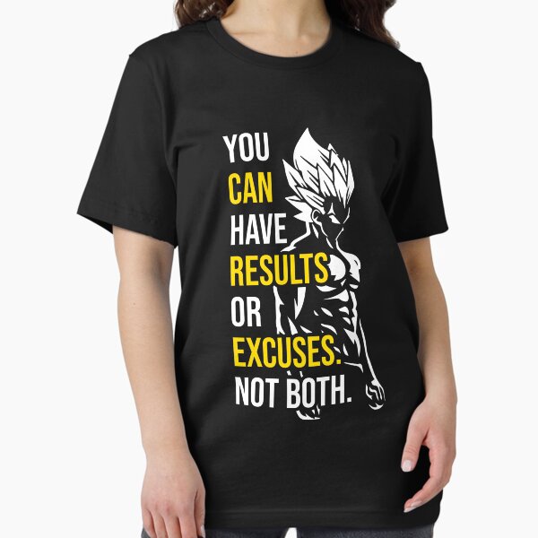 Item preview, Results vs Excuses - Vegeta Gym Motivational designed and sold by gohanflex.
