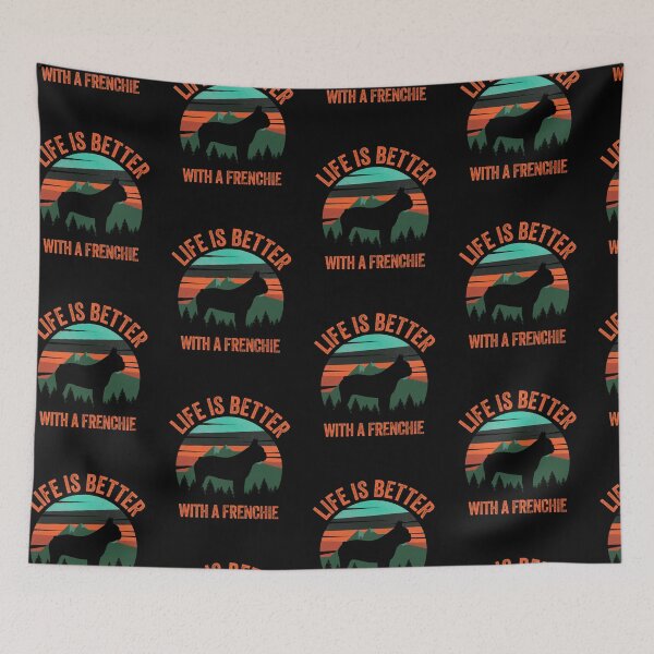 Item preview, Life Is Better With A Frenchie Vintage Dog Gift  designed and sold by Guarddogdrive.