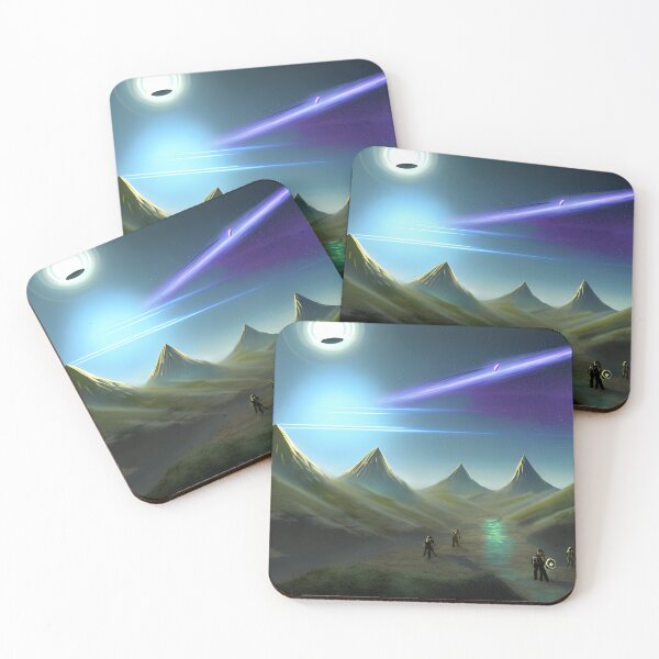 Item preview, UFO watching a group of travelers  designed and sold by Jaraz.