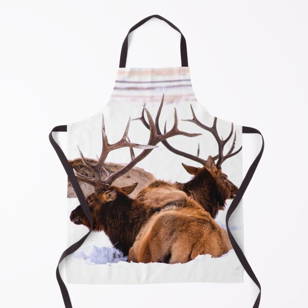 Item preview, ANIMALS #77 - Male Elk in Snow - Magnificent Antlers designed and sold by DEL-Productions.