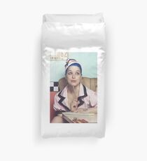 Retro waitress at the diner Duvet Cover