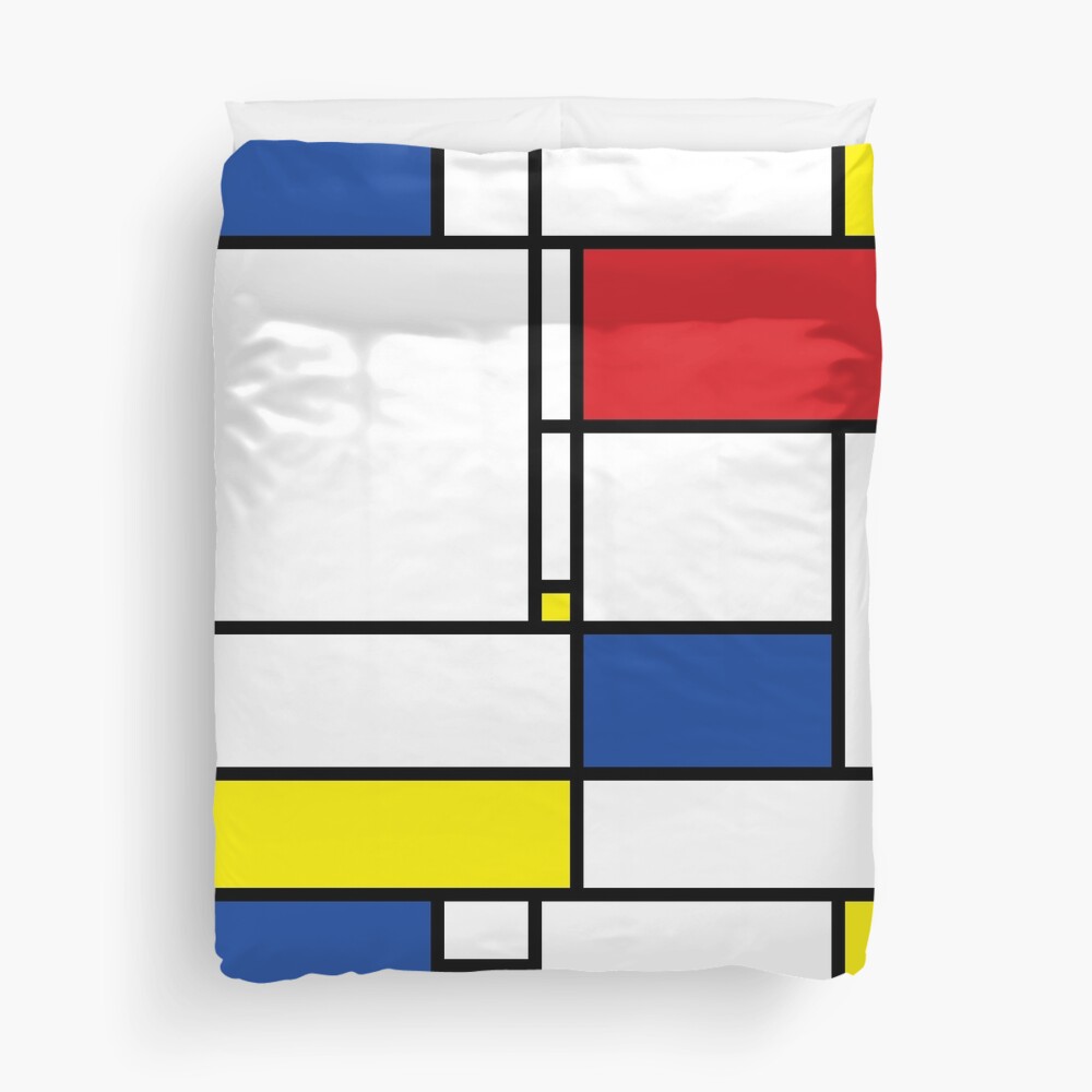 Mondrian Minimalist De Stijl Modern Art © fatfatin Duvet Cover