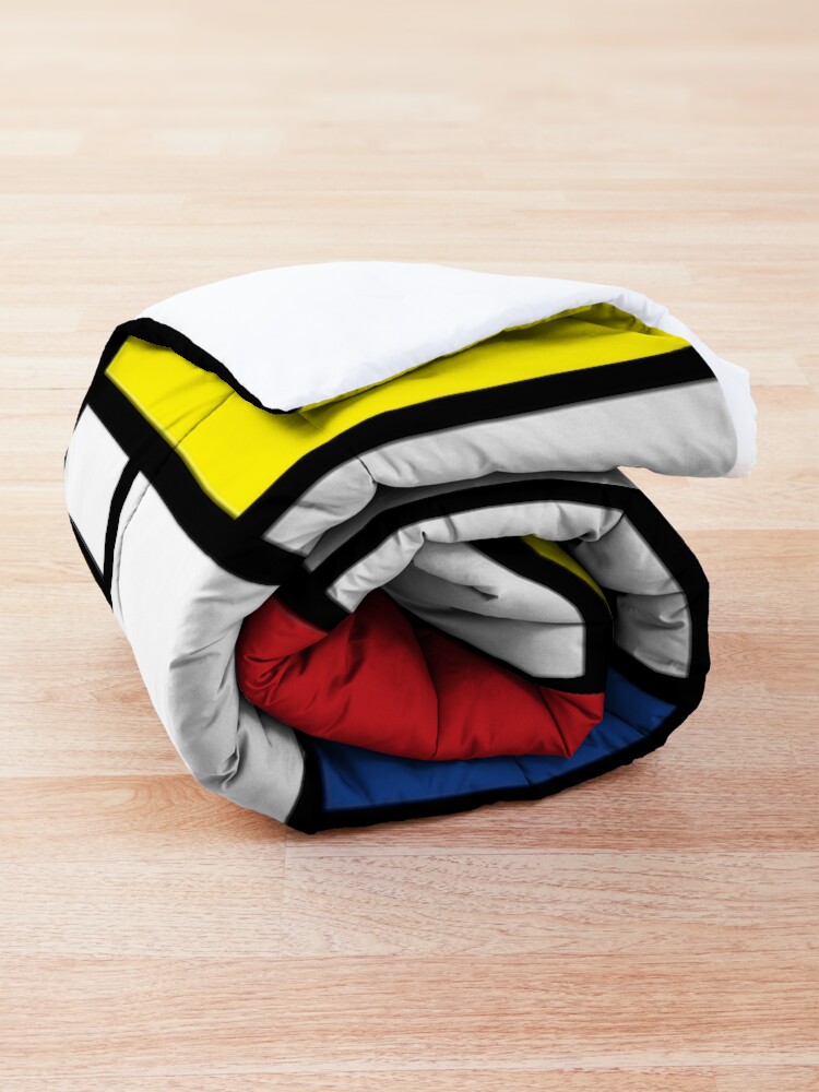 Alternate view of Mondrian Minimalist De Stijl Modern Art © fatfatin Comforter