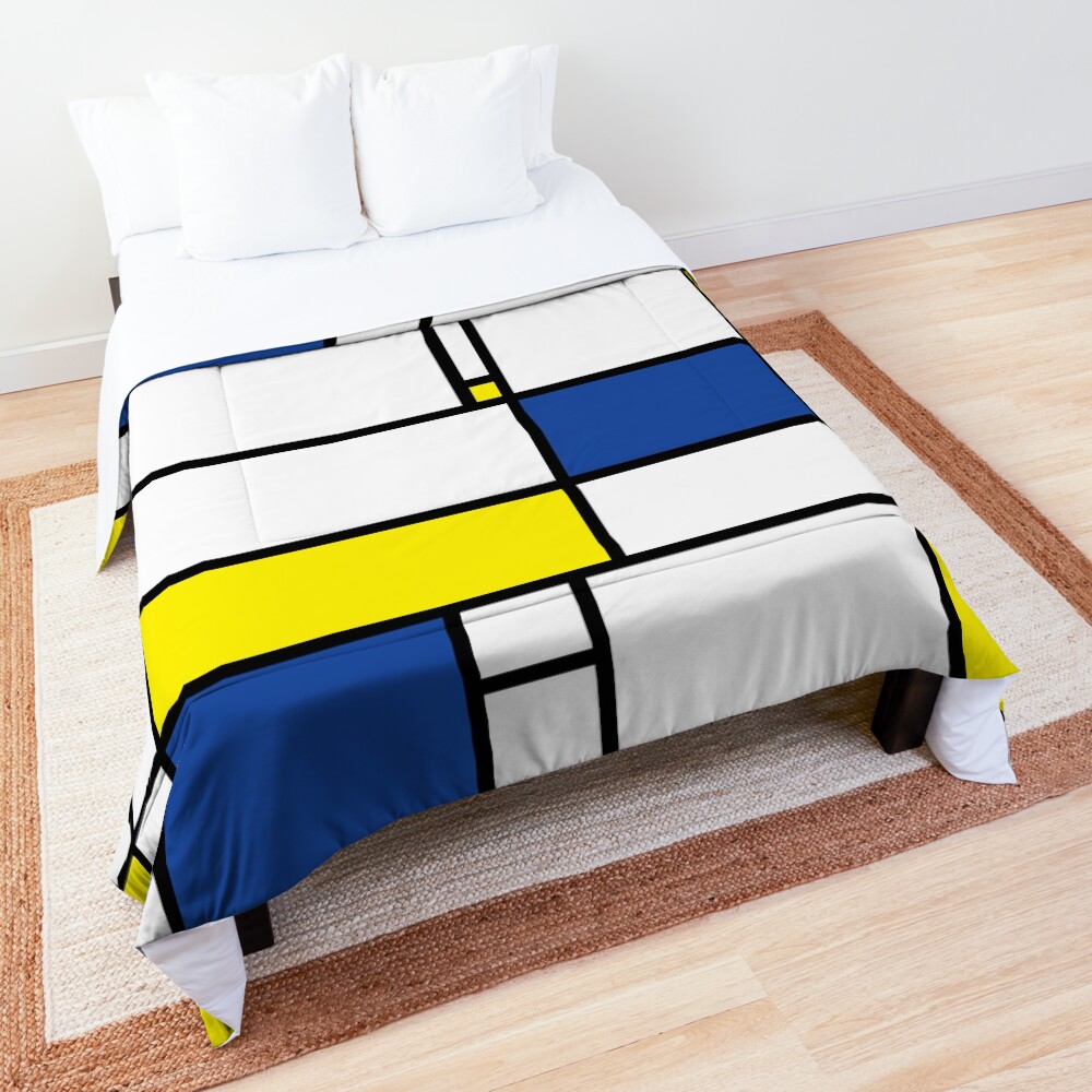 Mondrian Minimalist De Stijl Modern Art © fatfatin Comforter