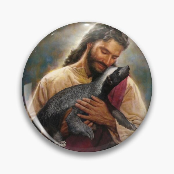 Item preview, Jesus Holding Honey Badger designed and sold by Anonymousbtb.