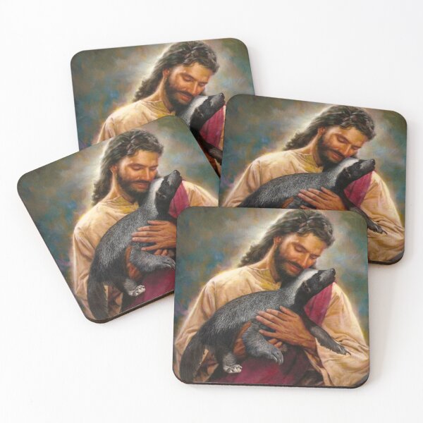 Item preview, Jesus Holding Honey Badger designed and sold by Anonymousbtb.