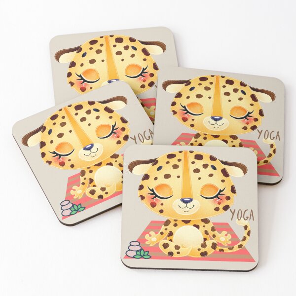 Item preview, Baby Leopard Easy Pose Cat Yoga for the baby wild animal lovers and yoga lovers you know designed and sold by tranquilbeach.