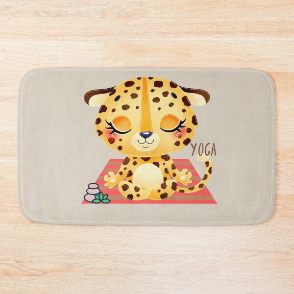 Item preview, Baby Leopard Easy Pose Cat Yoga for the baby wild animal lovers and yoga lovers you know designed and sold by tranquilbeach.