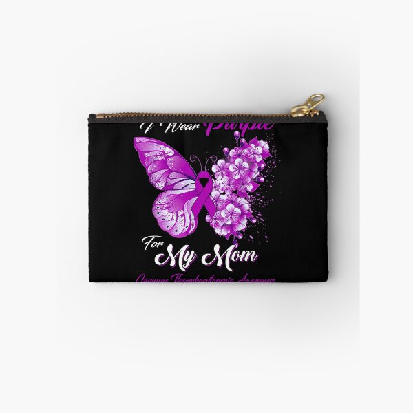Item preview, I Wear Purple For My Mom Immune Thrombocytopenia Awareness Butterfly Ribbon Gifts designed and sold by Adropine.